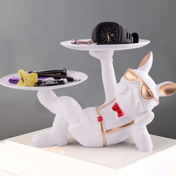 Cool Dog Showpiece with Plate for Home Dcor Item | Kitchen,Bedroom,Office,Dinning Table Decorative Item